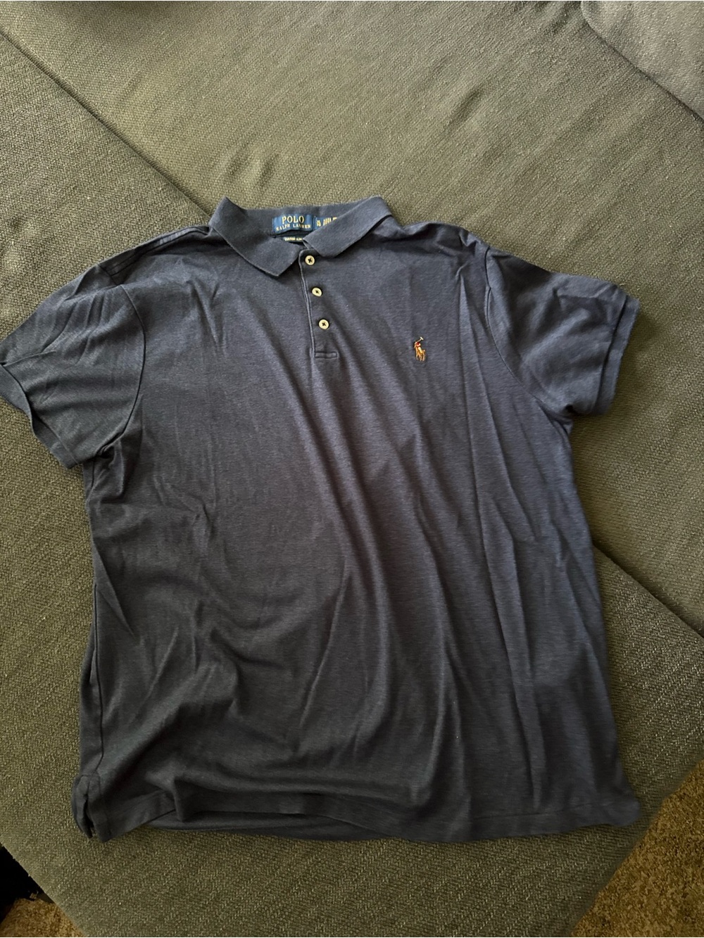 Ralph Lauren Navy Short-Sleeve Polo with Embroidered Pony